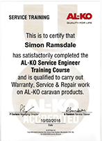 ACOPs appliance certificate